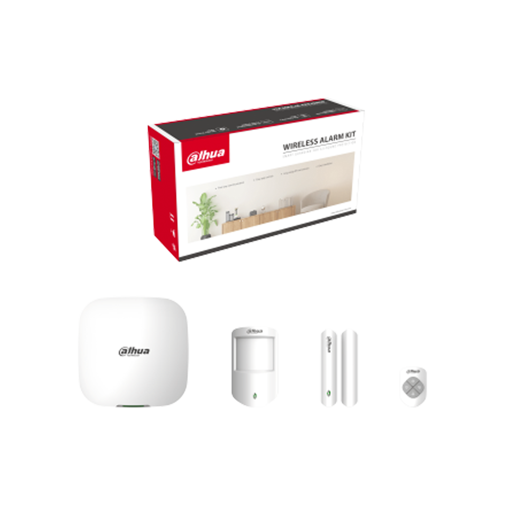 Kit Alarmas Inalámbrica Dahua Red/Wifi/3G/4G Inc Sensor Magnetico y Llavero DHI-ART-ARC3000H-03-FW2*